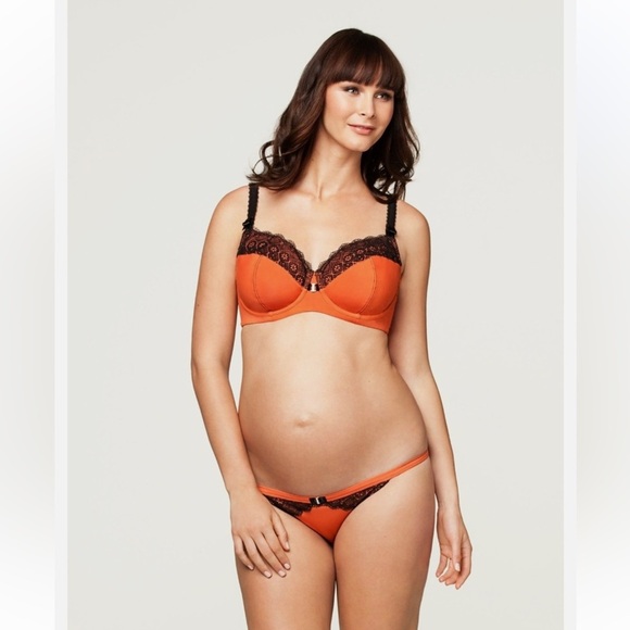 Cake Maternity Ginger Macaroon Underwire Nursing Bra Orange 40H NWT - Picture 2 of 6